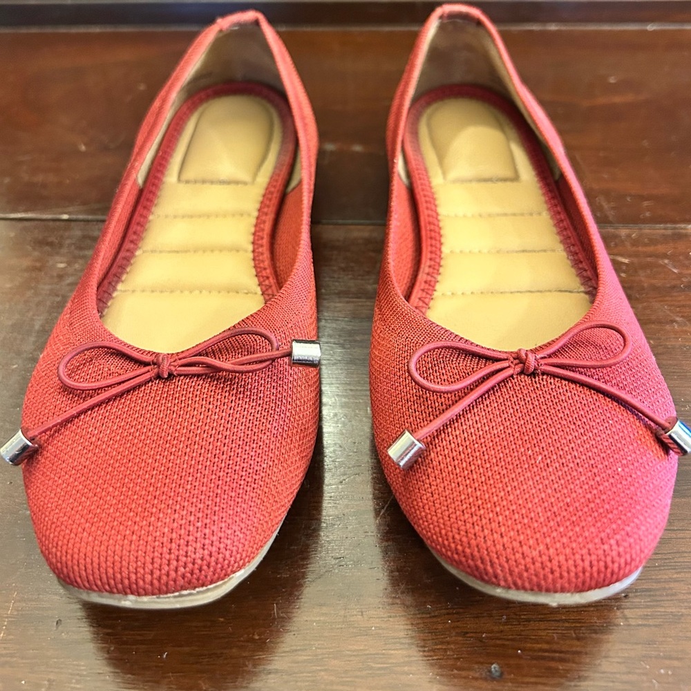 Kelly & Katie Sasha Ballet Flats Heart Red Size 6 - Picture 2 of 7
